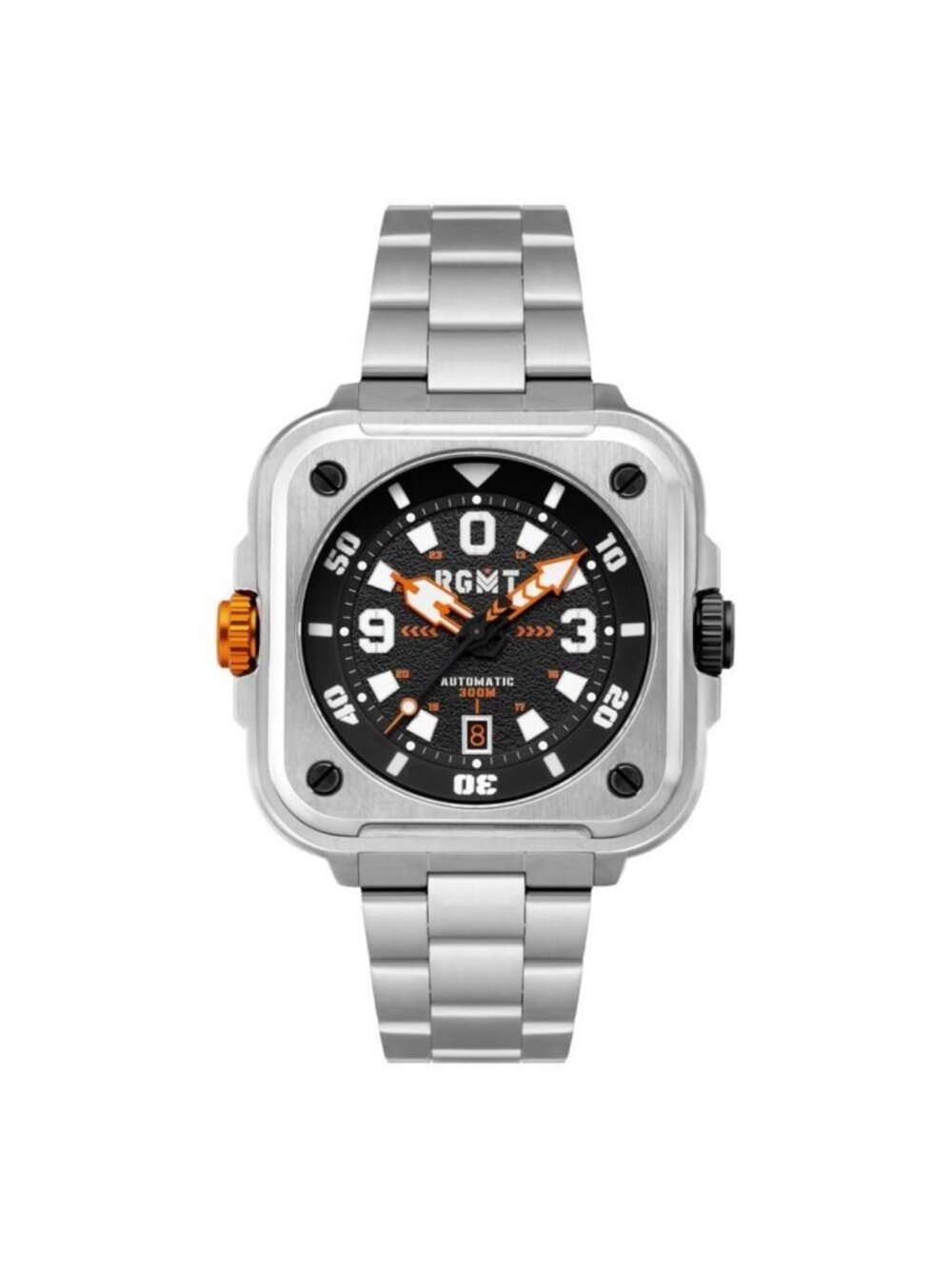 NWT Rgmt Pershing Automatic Black Dial Men's Watch